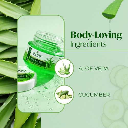 Eloway Aloe Vera Moisturizing Gel – Ultimate Hydration, Sunburn Relief, and Anti-Aging Solution