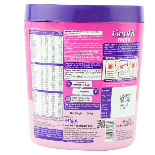 Geofit Vanilla Flavoured Protein Powder -250g