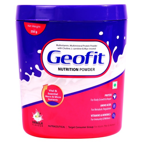 Geofit Vanilla Flavoured Protein Powder -250g