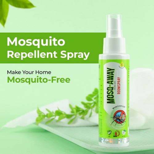 Mosq Away Mosquito Repellent Room Spray- Natural Mosquito Spray for Home, Garden and Pantry 100ml