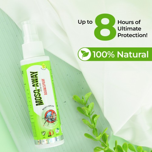 Mosq Away Mosquito Repellent Room Spray- Natural Mosquito Spray for Home, Garden and Pantry 100ml