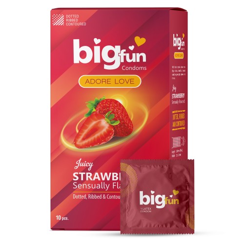 Bigfun Strawberry Flavoured Condom