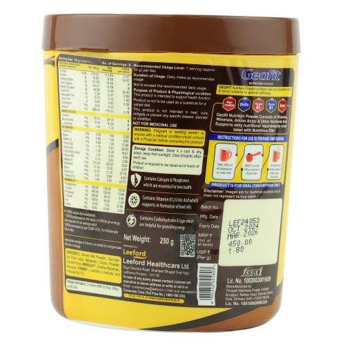 Geofit Chocolate Flavoured Protein Powder - 250g