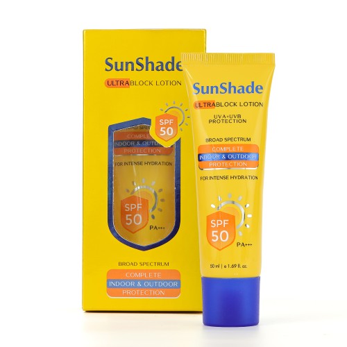 Leeford Sunshade Ultra Block Sunscreen Lotion SPF 30 PA+++| Broad Spectrum | UVA+UVB Protection | For All Skin Types - 50ml