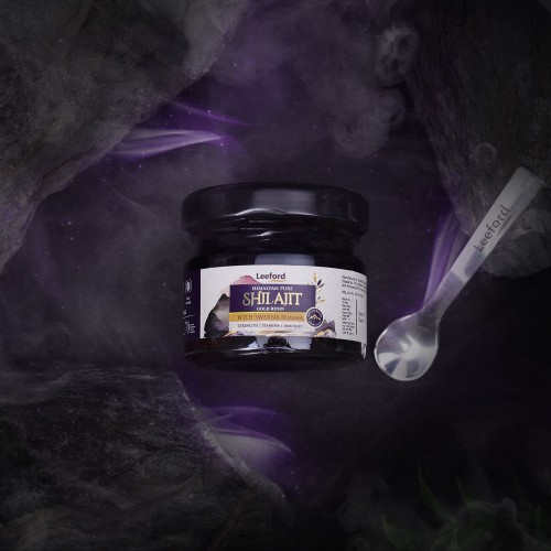 Leeford Himalyan Pure Shilajit Gold Resin with Swarna Bhasma | Helps to Boost Immunity & Provide Strength - 20g