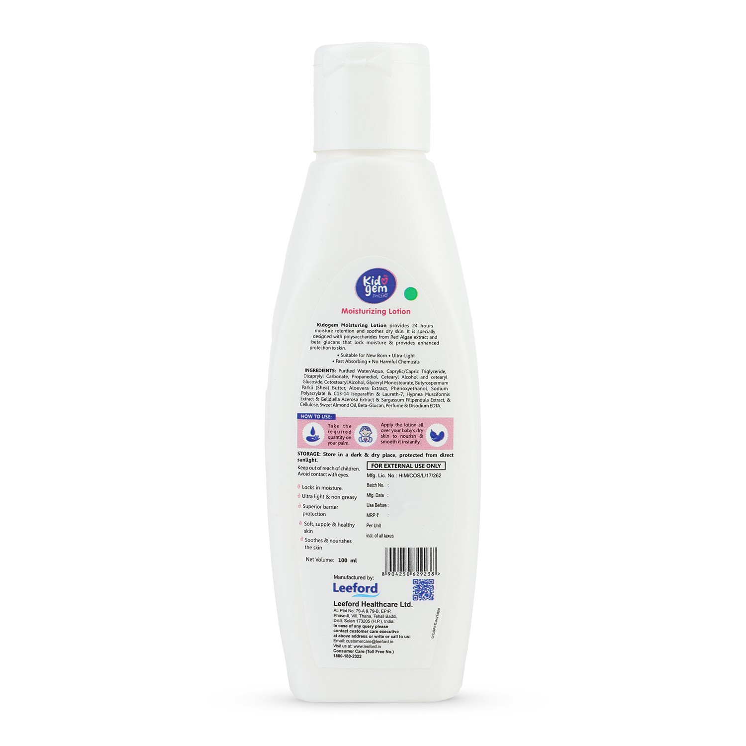 Kidogem Moisturizing Baby Lotion 100ml – Soft, Smooth Healthy Skin