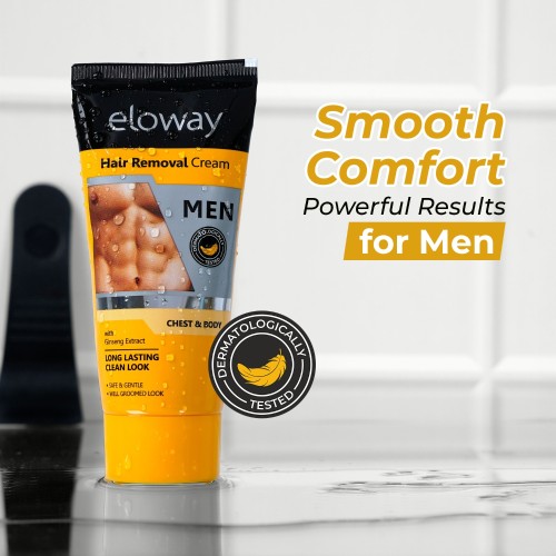 Eloway Hair Removal Cream for Men, Suitable for Chest, Legs, Underarms & Arms- 60g