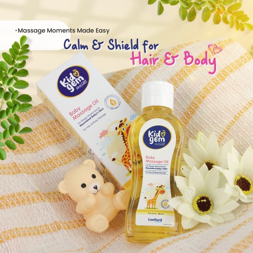 Kidogem Baby Massage Oil 100ml – Natural, Healthy Growth & Soft Skin