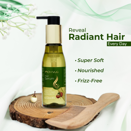 Navyug Hair Serum 110ml – Argan & Marula Oil for Dry, Frizzy Hair