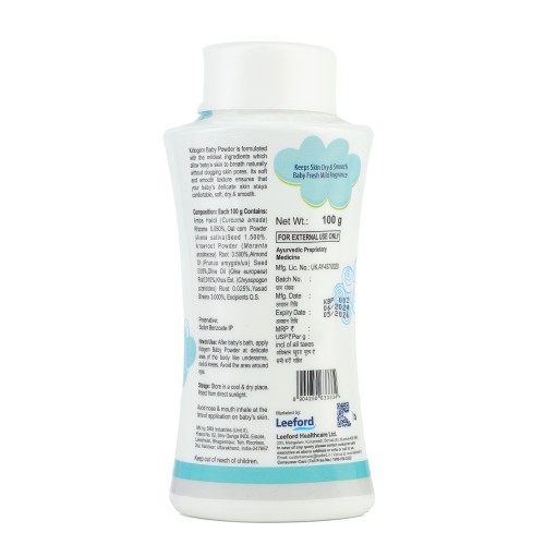 Kidogem Baby Powder 100g – Talc‑Free, Natural with Almond Oil