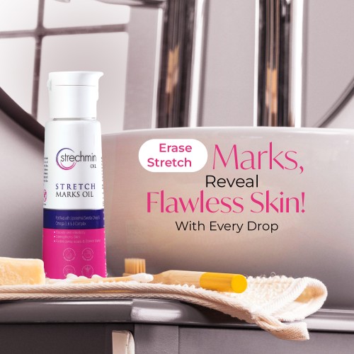 Strechmin Stretch Mark Removal Oil for Women & Men, Pregnancy & Scar Removal, 50 ml