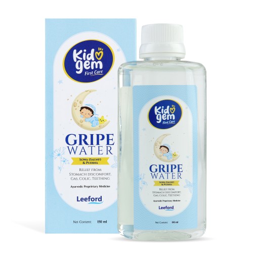 Kidogem Gripe Water 150ml - Ayurvedic Gripe Water for Baby Gas Relief & Colic Aid